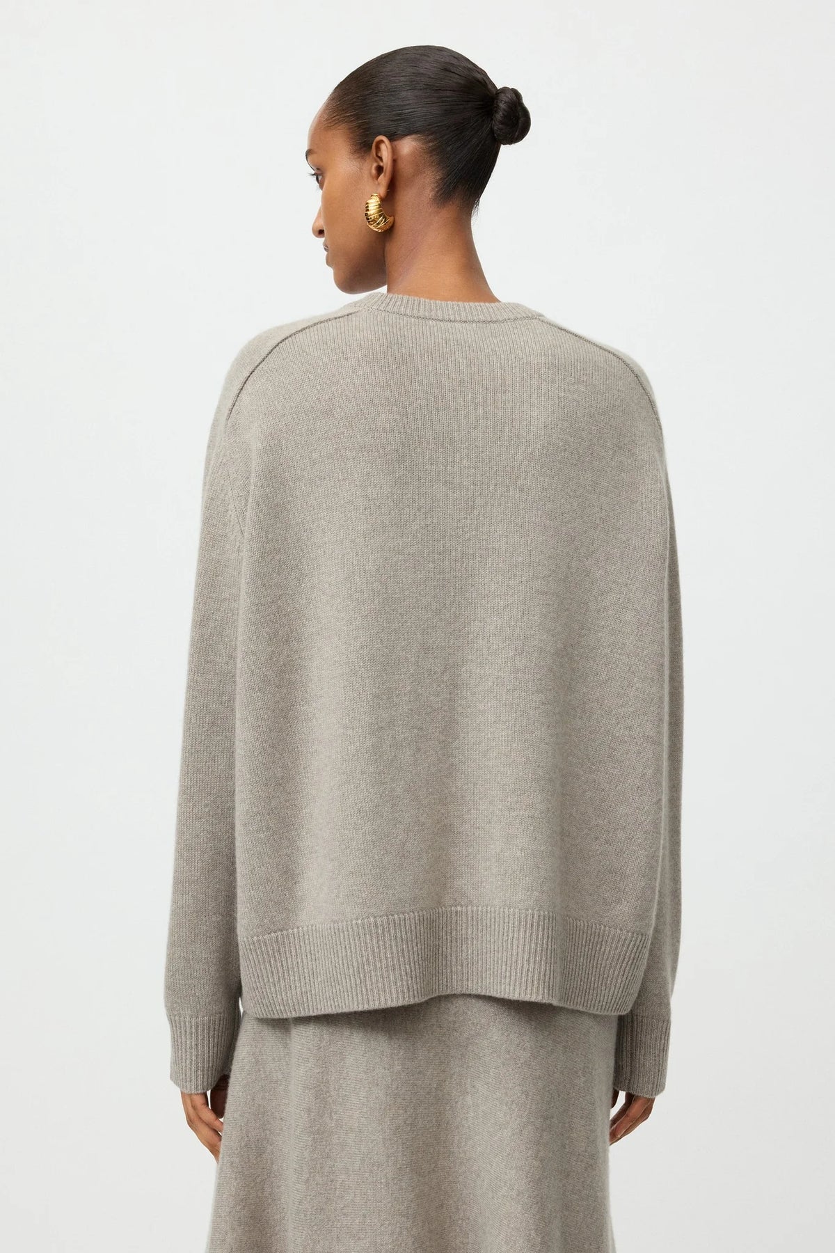 Pullover Boyfriend Crewneck in Greige