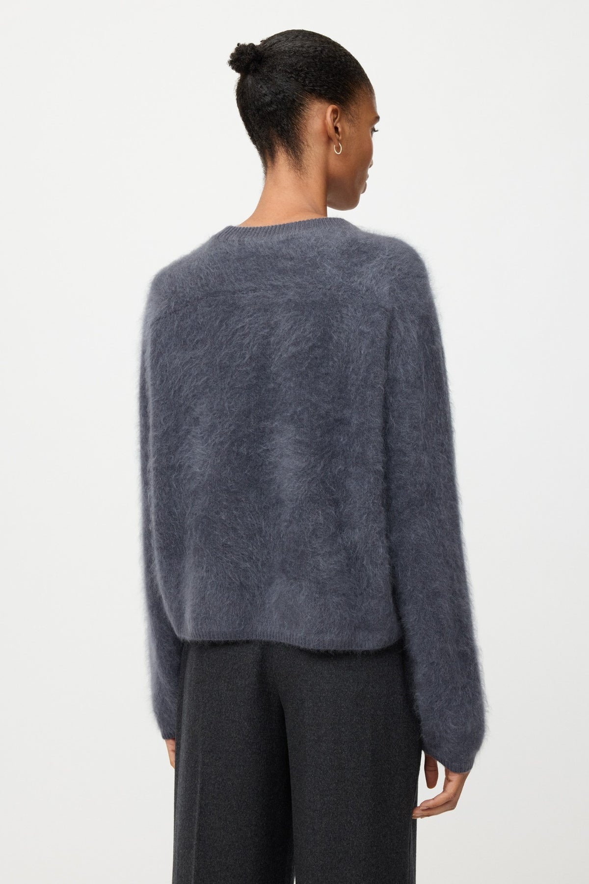 Pullover Brushed Crewneck in Anthracite