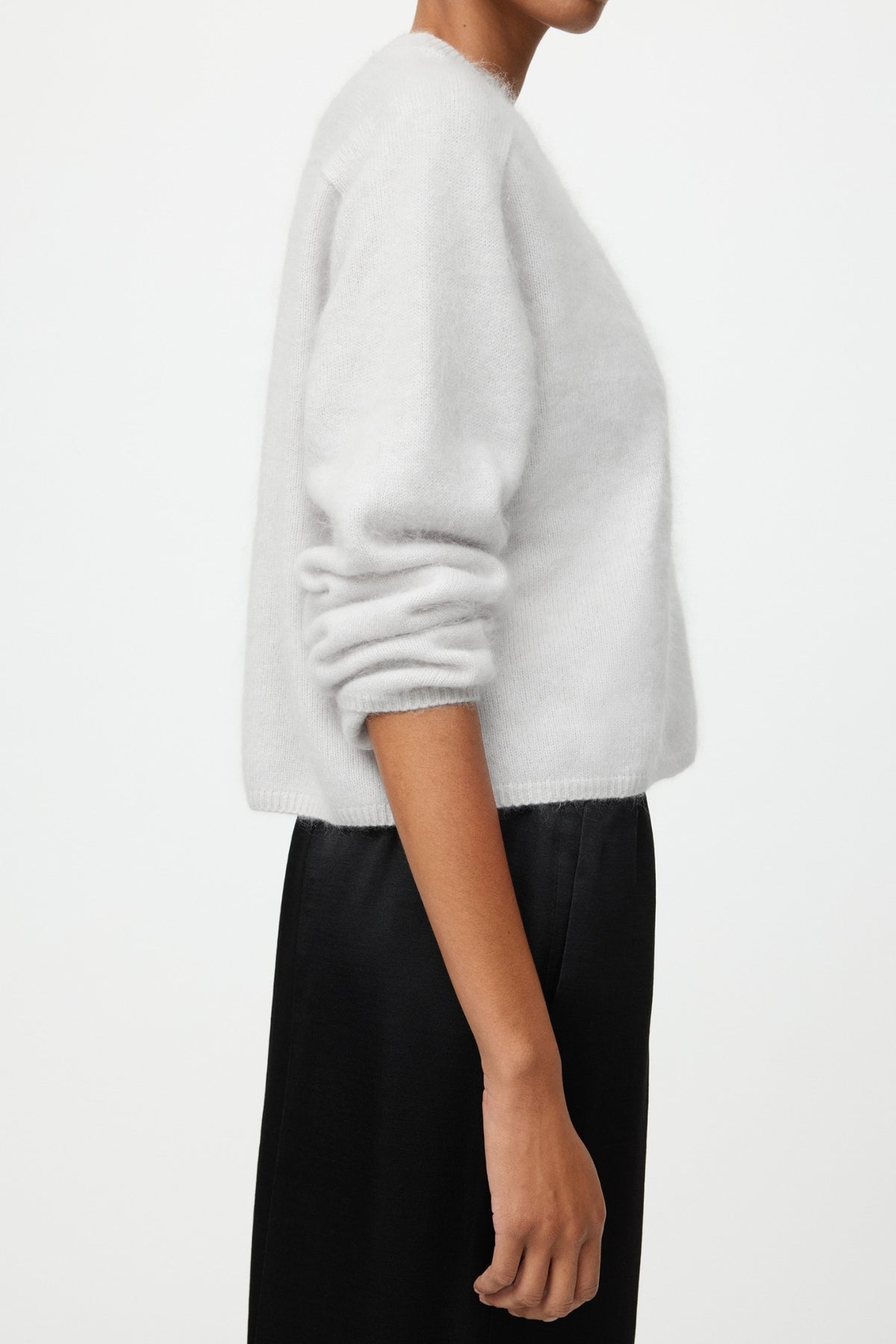 Pullover Brushed Crewneck in Quiet Grey