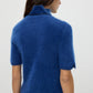 Pullover Brushed Short Sleeve Turtleneck in Ink Blue