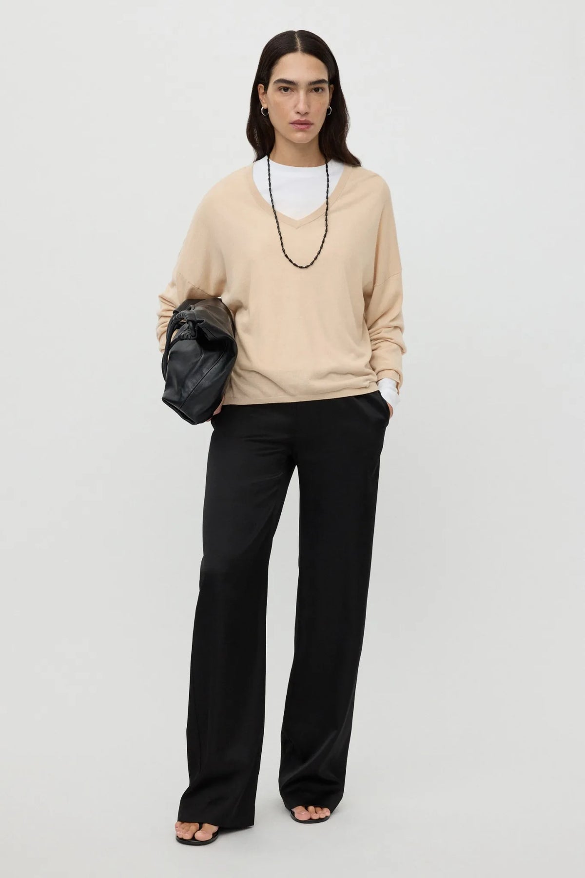 Pullover Featherlight V-Neck in Champagne