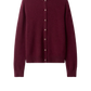 Soft Goat Cardigan in Bordeaux