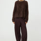 Pullover Brushed Boyfriend Crewneck in Mocha