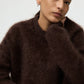 Pullover Brushed Boyfriend Crewneck in Mocha