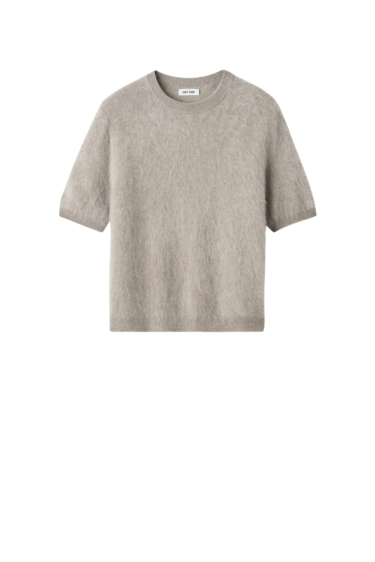 Pullover Brushed Short Sleeve in Greige
