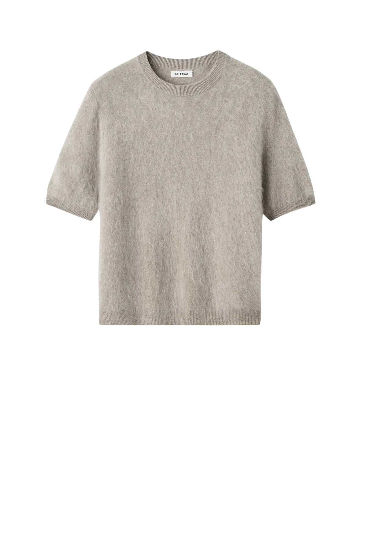 Pullover Brushed Short Sleeve in Greige