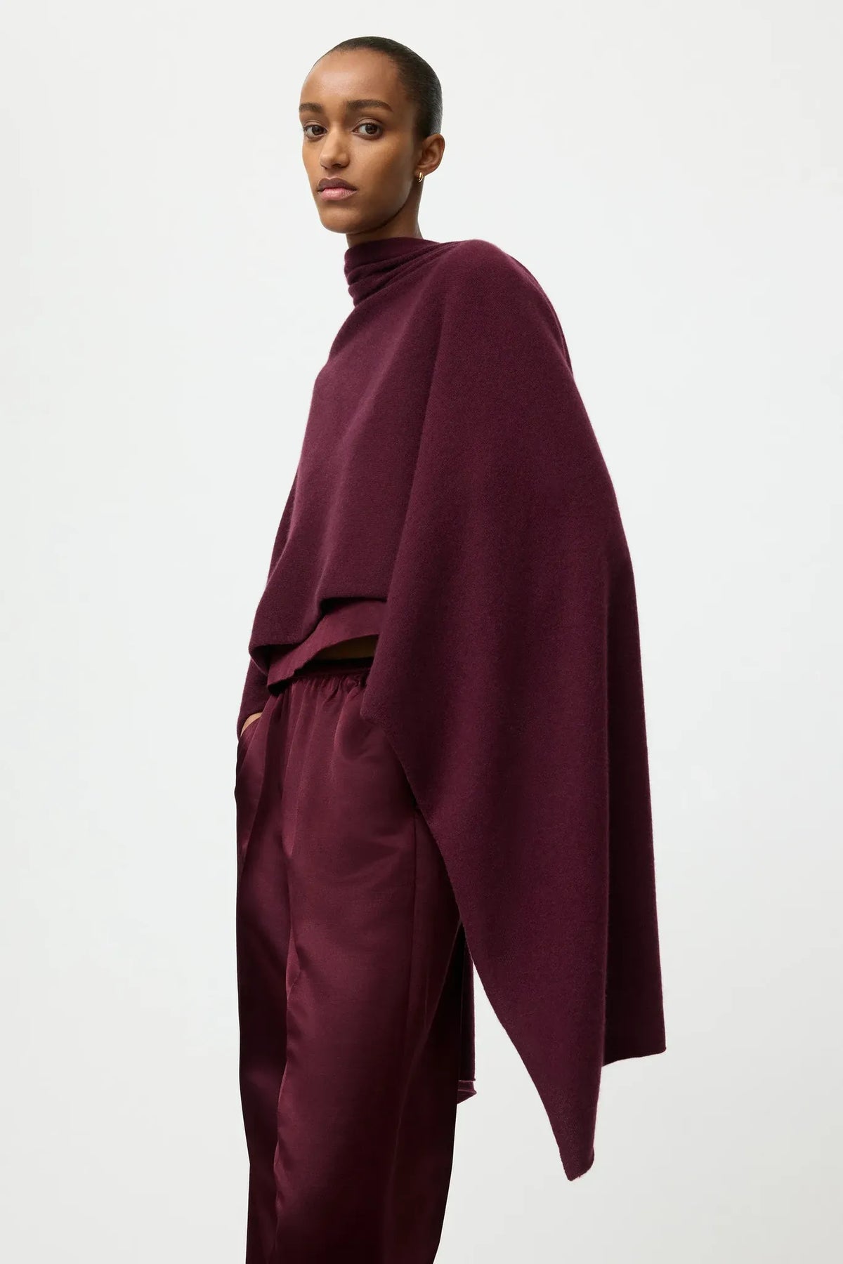 Schal Knitted Scarf in Bordeaux