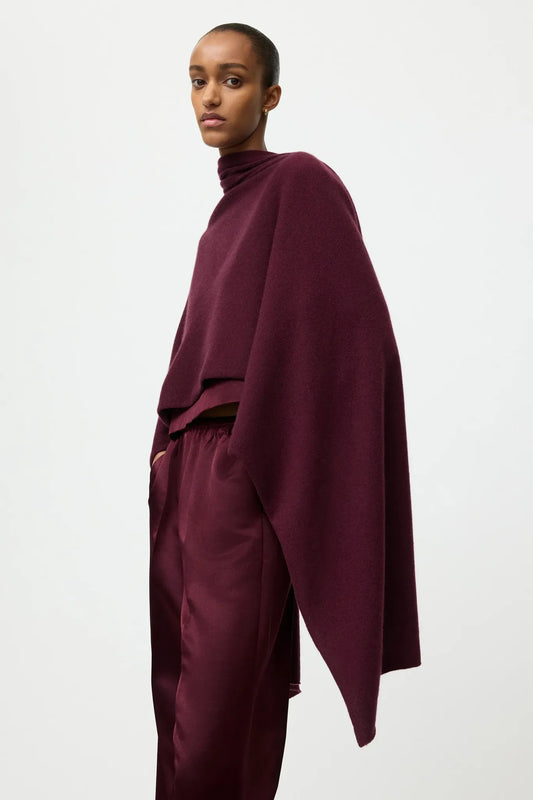 Schal Knitted Scarf in Bordeaux