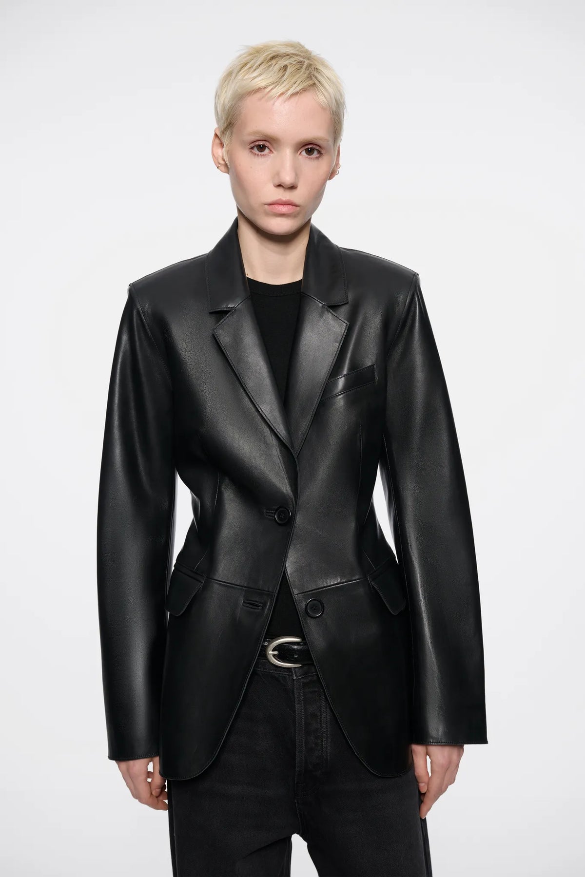 Lederblazer Mina in Black