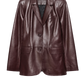 Lederblazer Mina in Deep Burgundy