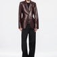 Lederblazer Mina in Deep Burgundy