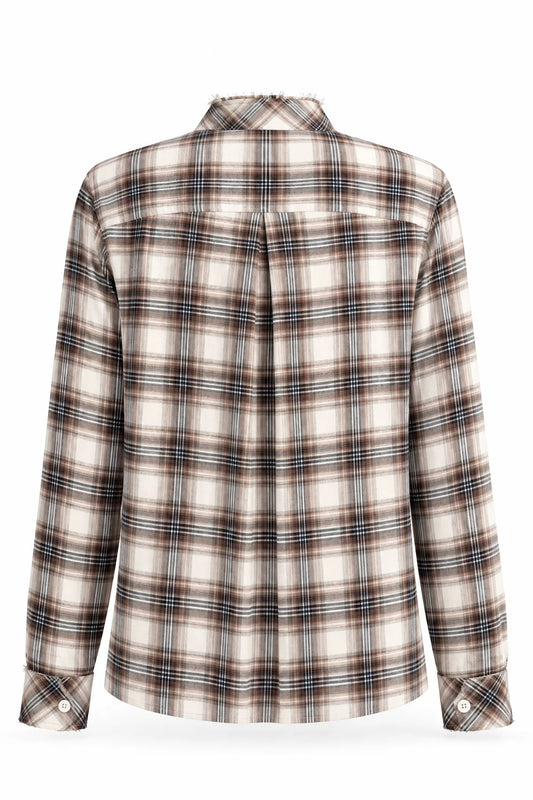 Bluse Colin in Brown Checked
