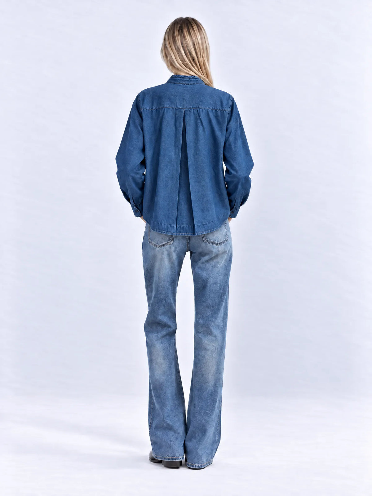 Denim Bluse Emma in Stone