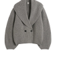 Cardigan Shawl-Lapel in Mid Gray Melange