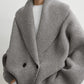 Cardigan Shawl-Lapel in Mid Gray Melange