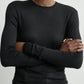 Long-sleeved jersey in black