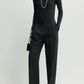 Long-sleeved jersey in black