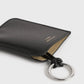 Leather keychain in black