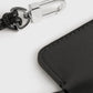 Leather keychain in black