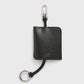 Leather keychain in black