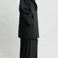 Broad Peacoat Coat in Black