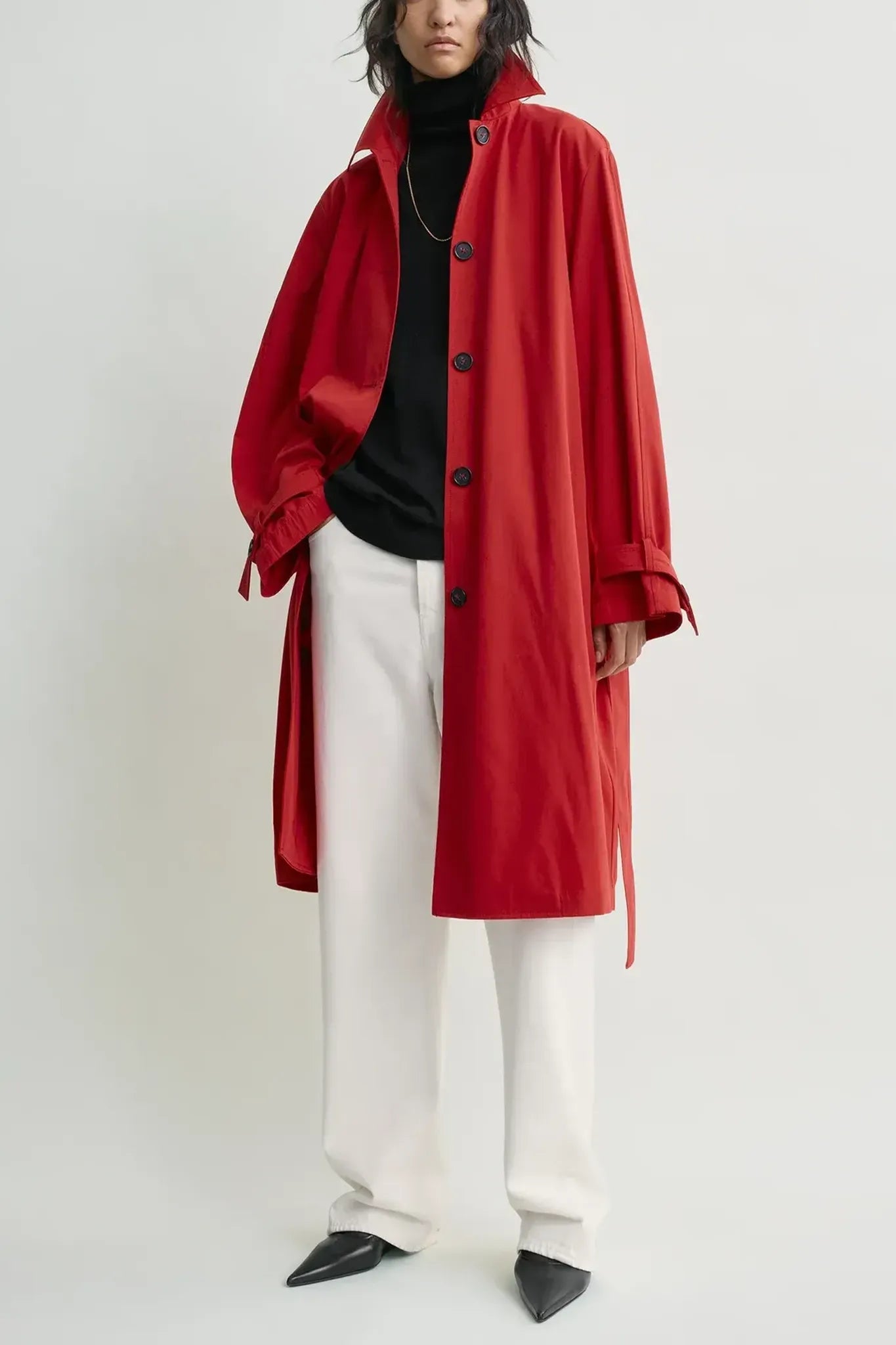 Coat Light Spring Trench in Poppy