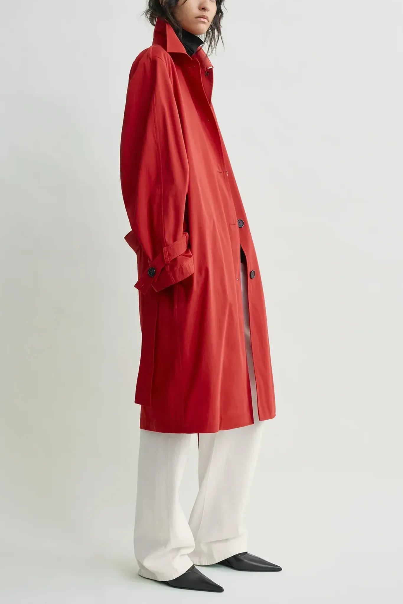 Coat Light Spring Trench in Poppy