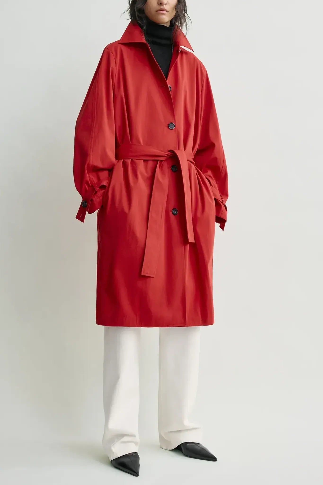 Coat Light Spring Trench in Poppy