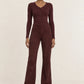 Lederhose Prince Suede in Red Wine