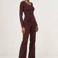 Lederhose Prince Suede in Red Wine