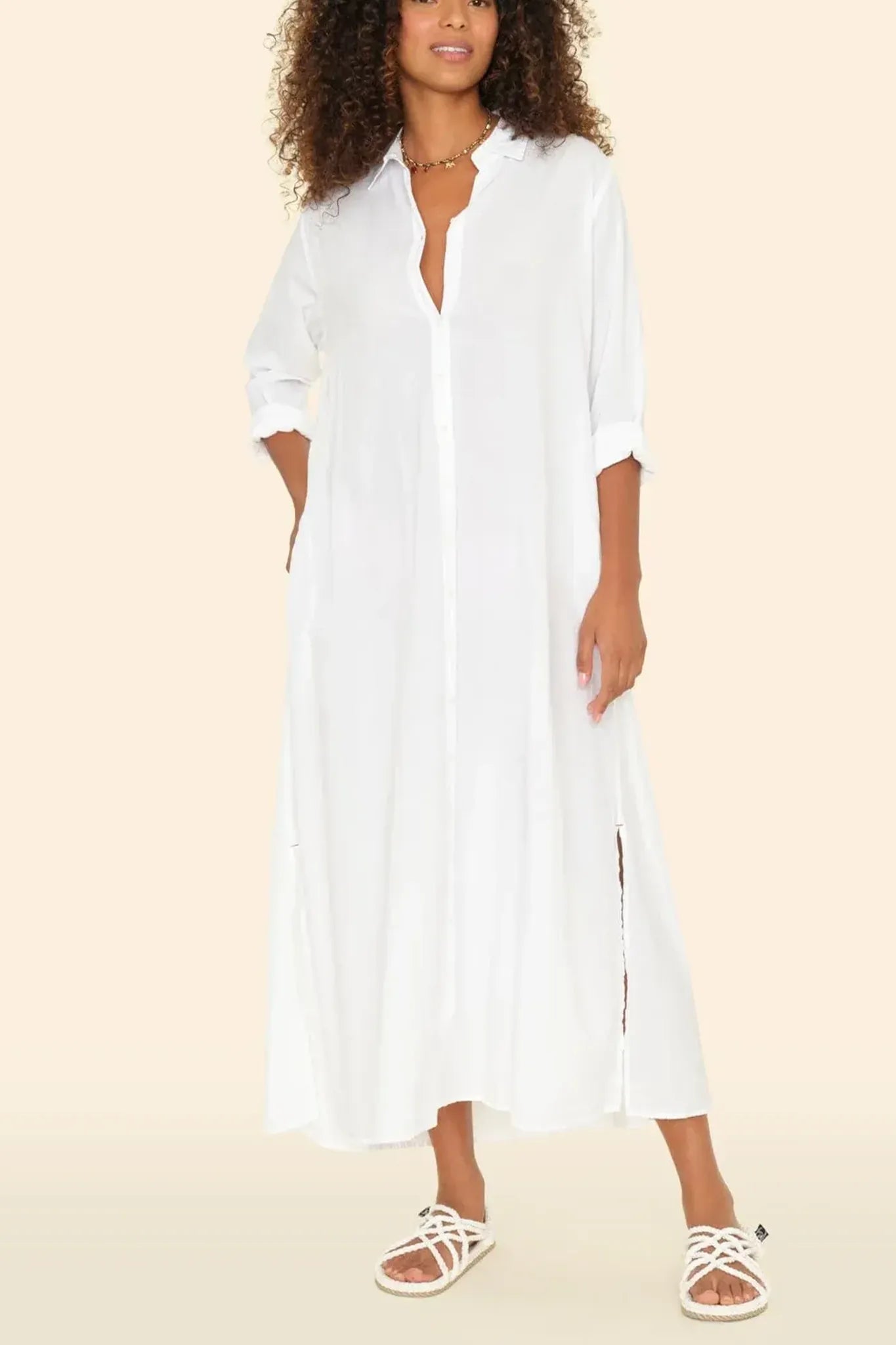 Boden dress in white
